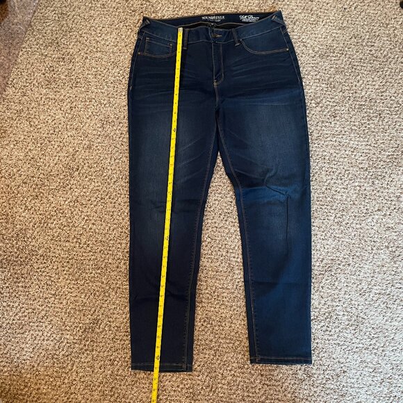 Size 12 Sound/Style by Beau Dawson silk denim jeans - Picture 11 of 11